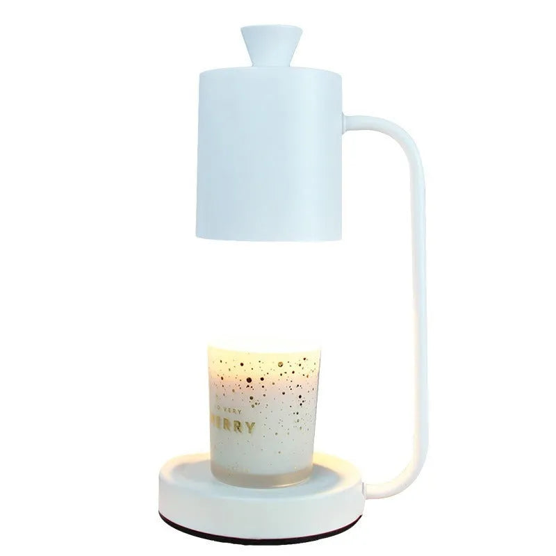 White European-style melting wax aromatherapy lamp with metal holder and dimmer switch