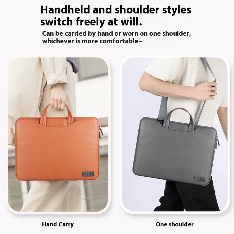 Pu laptop bag with integrated power pack for 13-16 inch notebooks