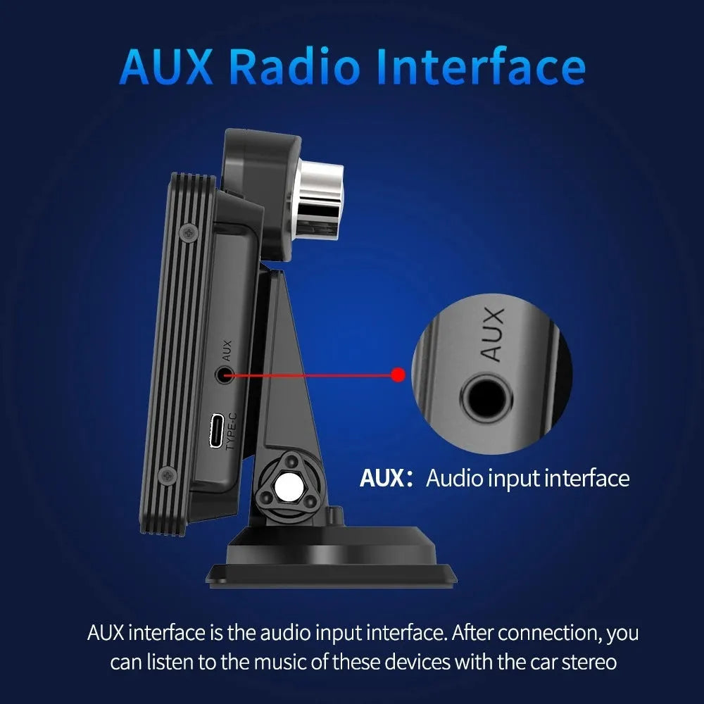 10.26-inch car DVR dash cam with touch screen, front and rear camera, showing split-screen display.