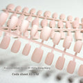 Frosted velvet press-on false nails with electroplated Cat's Eye pattern in short ladder sizes XS, S, and M.