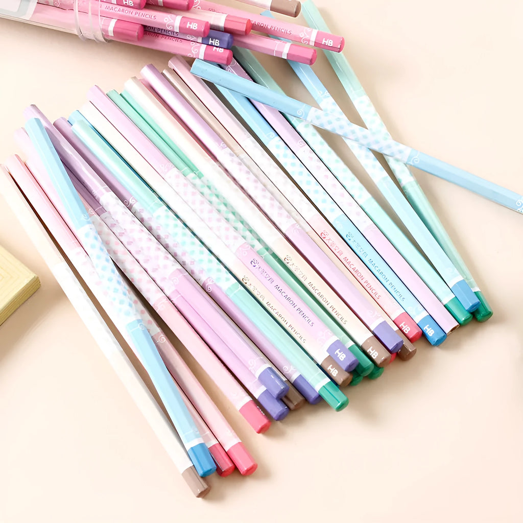 Basswood six-angle thermal transfer drafting pencil with HB refills