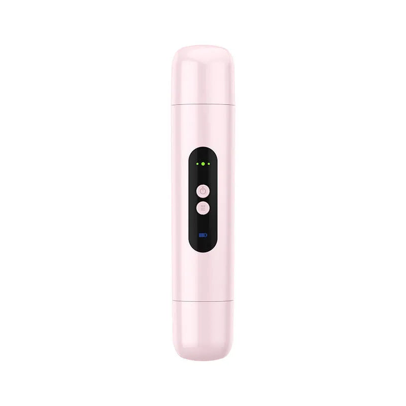 Portable electric armpit hair trimmer depilator with floating blade in pink and white colour options