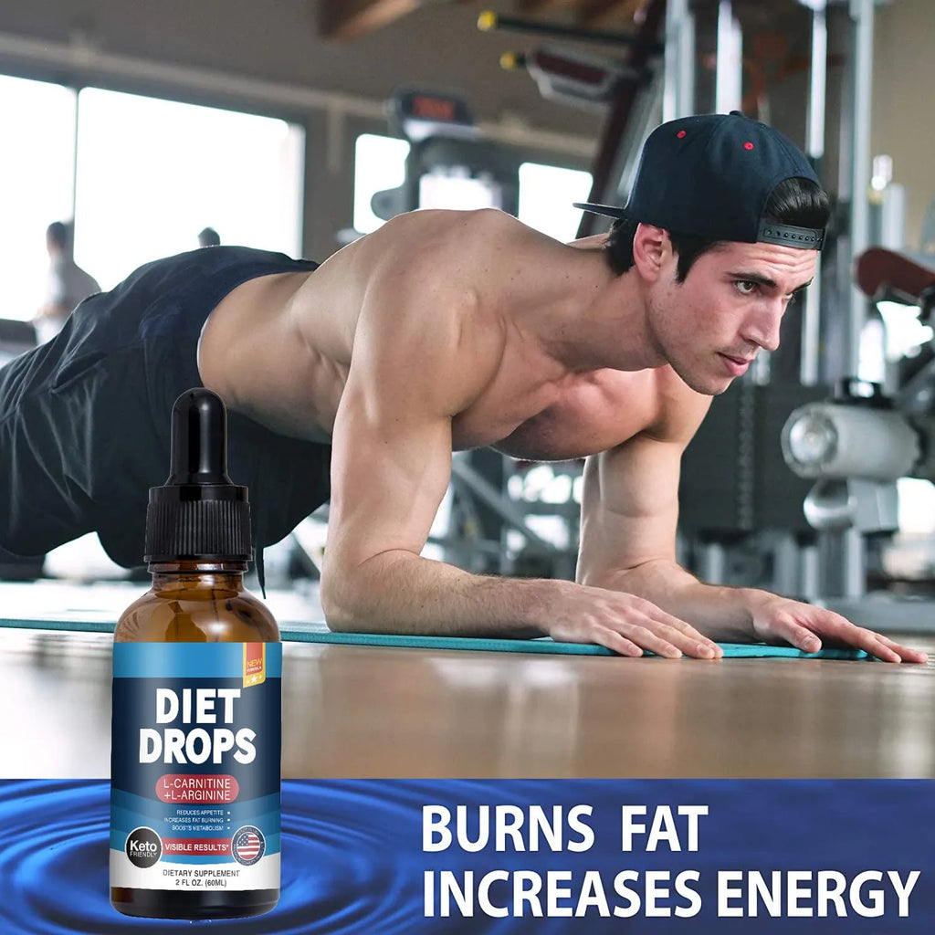 60ml bottle of ketone drops liquid dietary supplement for ketosis support
