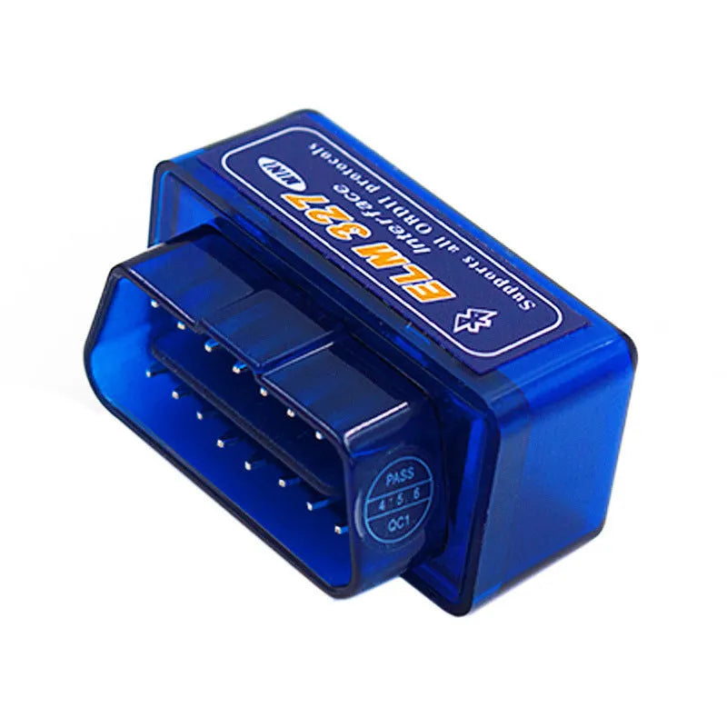 Bluetooth OBD2 automotive fault code scanner with compact design for vehicle diagnostics