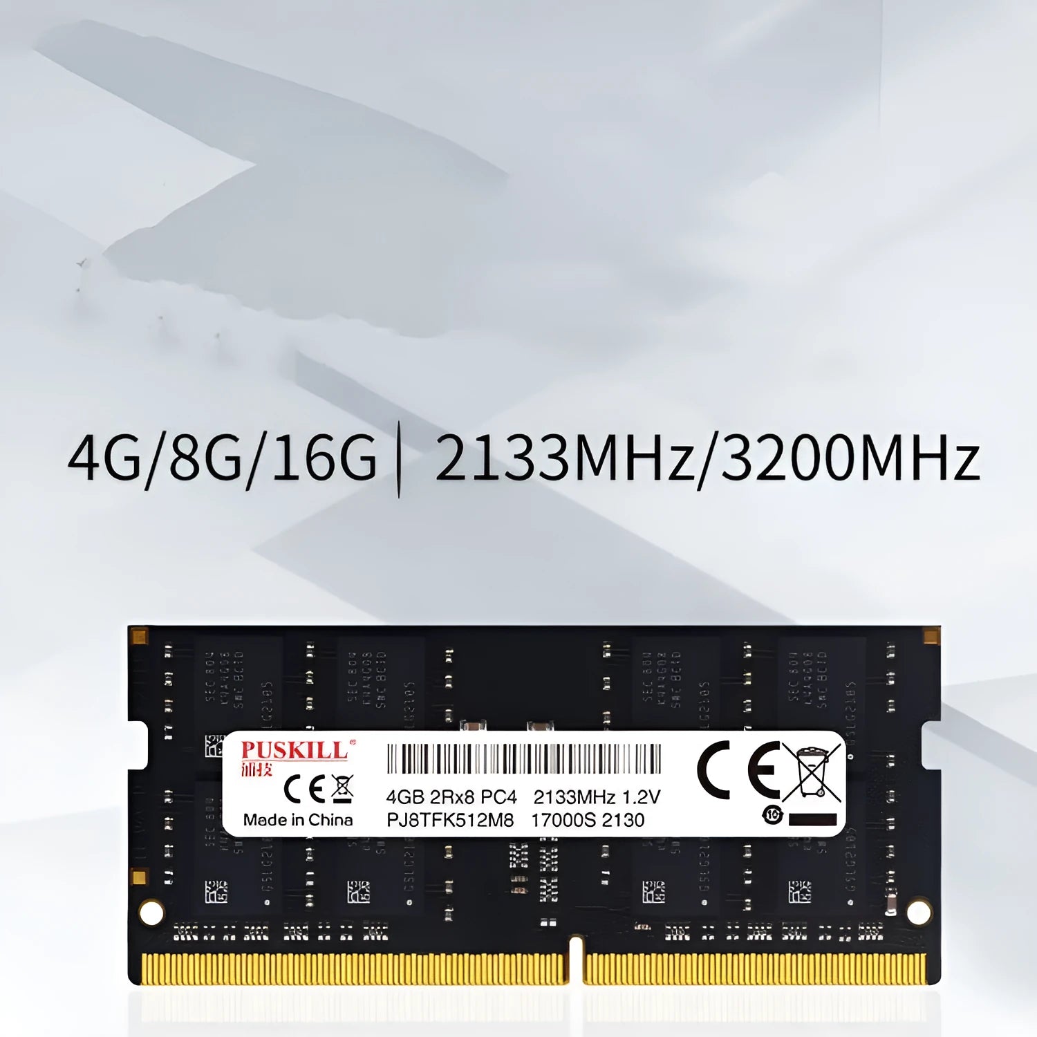 Single DDR4 laptop memory module (SODIMM) for notebook RAM upgrade