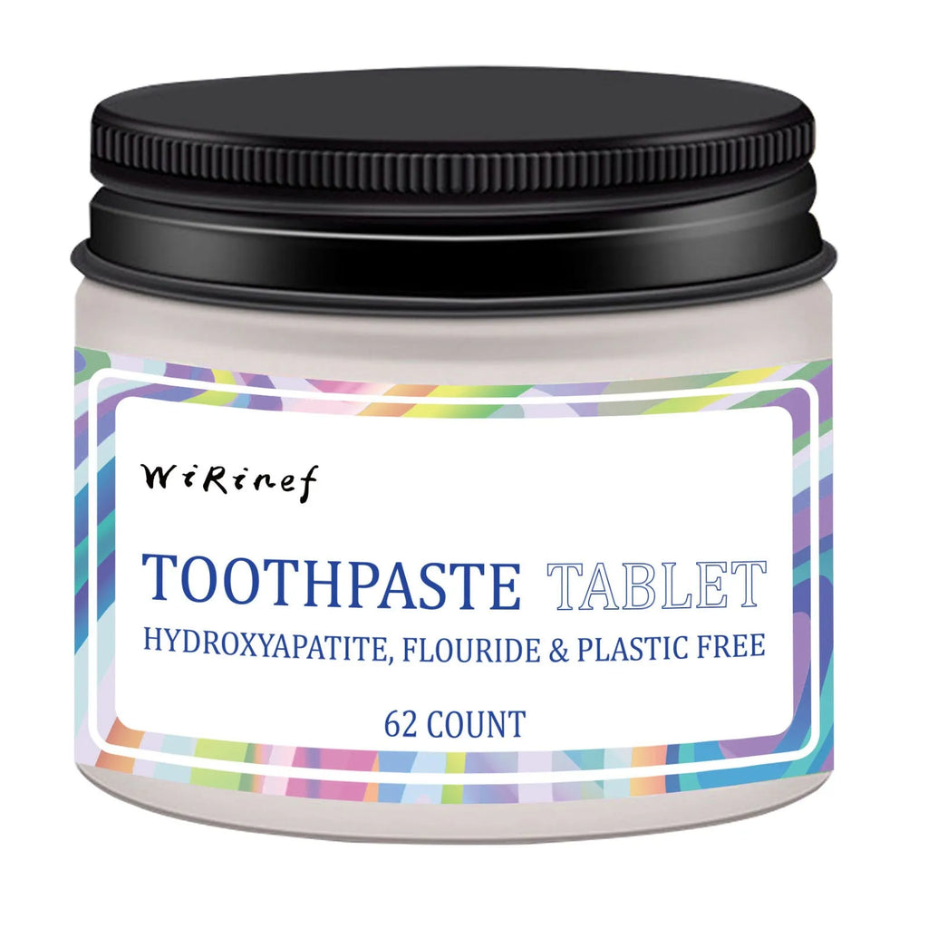 Pack of 62 TP19 solid toothpaste chewing tablets for portable oral hygiene