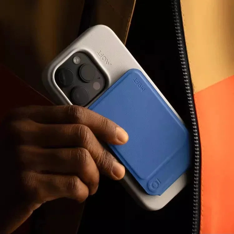 Slim magnetic mobile phone holder and case in black, showing dimensions of 96.5mm by 63.5mm.
