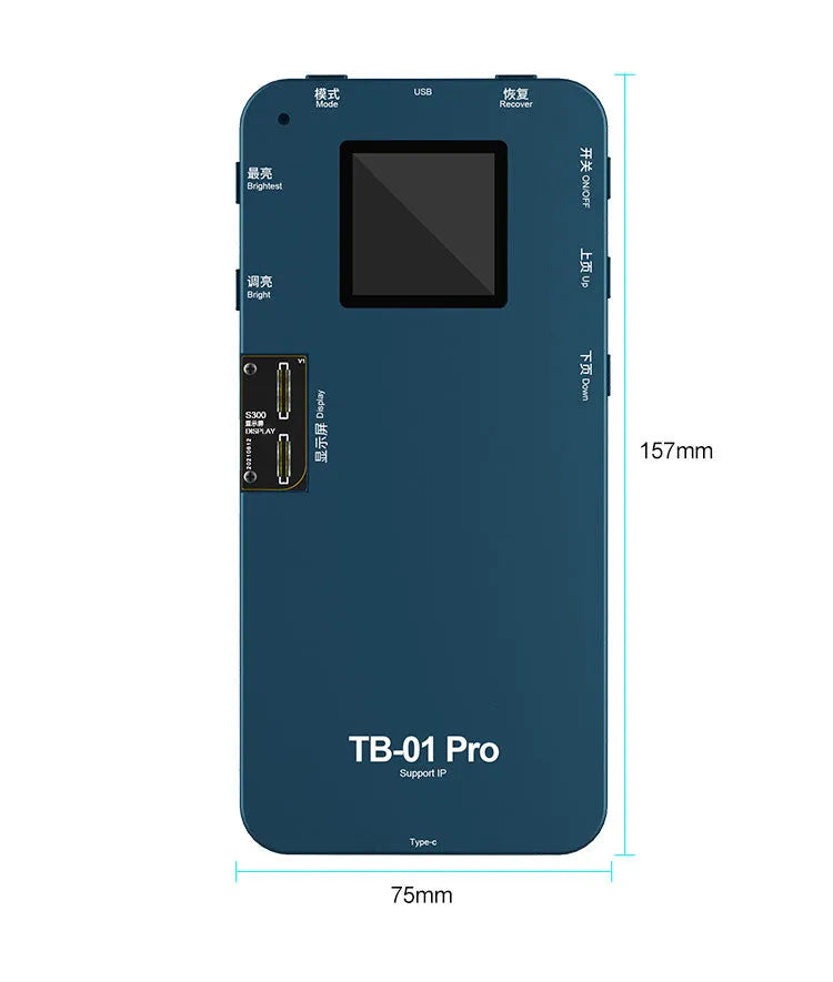 Mobile phone screen repair colour detector with ABS housing and connector options for multiple smartphone brands