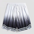 Men's loose gradient colour cropped trousers in polyester fabric for casual workout wear.