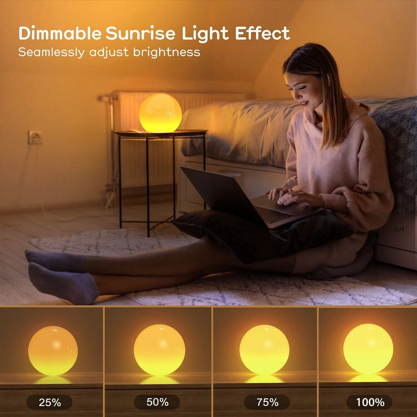 LED colour atmosphere lamp 10W dimmable rechargeable night light with translucent PC shell
