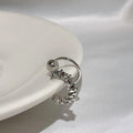 Alloy ear clip earrings with irregular frosty geometry shape and double clip mechanism