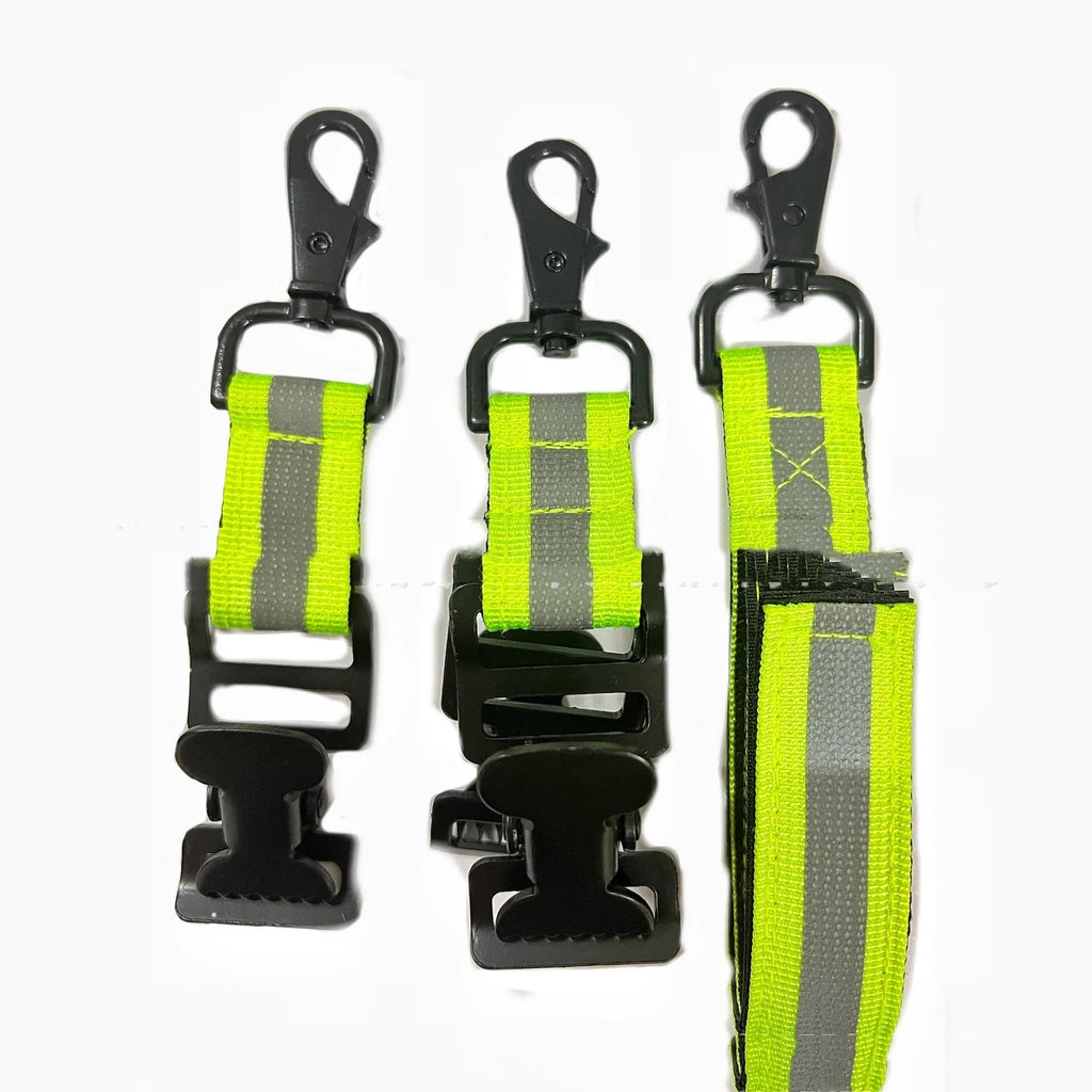 Fluorescent green safety gloves clip with metal buckle for industrial glove attachment