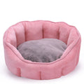 46cm cube cat kennel mat house with plush interior in grey, green, pink, or yellow colours