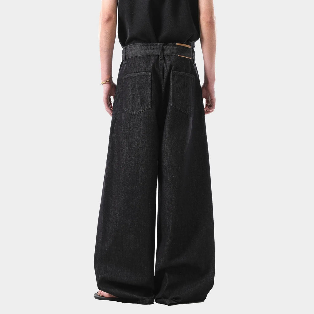 Black gold high waist straight-leg women's jeans with zip fly in American retro style