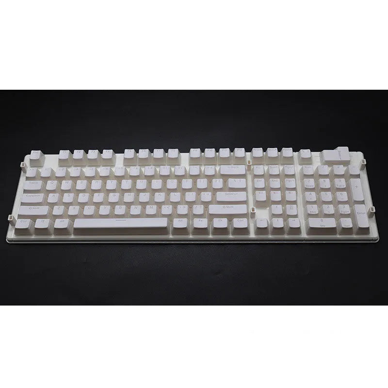 108 key pudding cream translucent mechanical keyboard keycap set in two-colour milk skin design