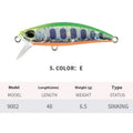 A 48mm Japanese Submerged Mino fishing rod lure for Mandarin Fish and Snakehead.