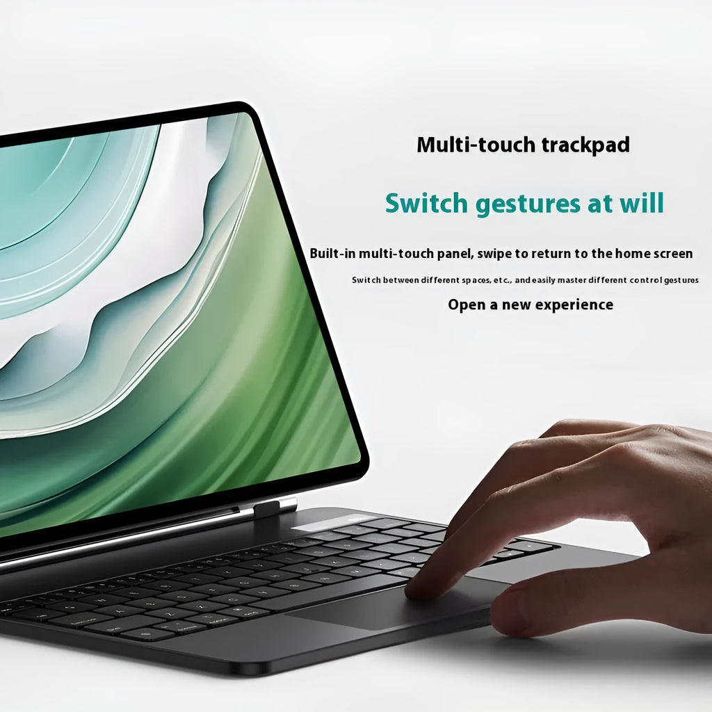 Huawei MatePad magnetic wireless keyboard cover in black or white with 11-inch keyboard