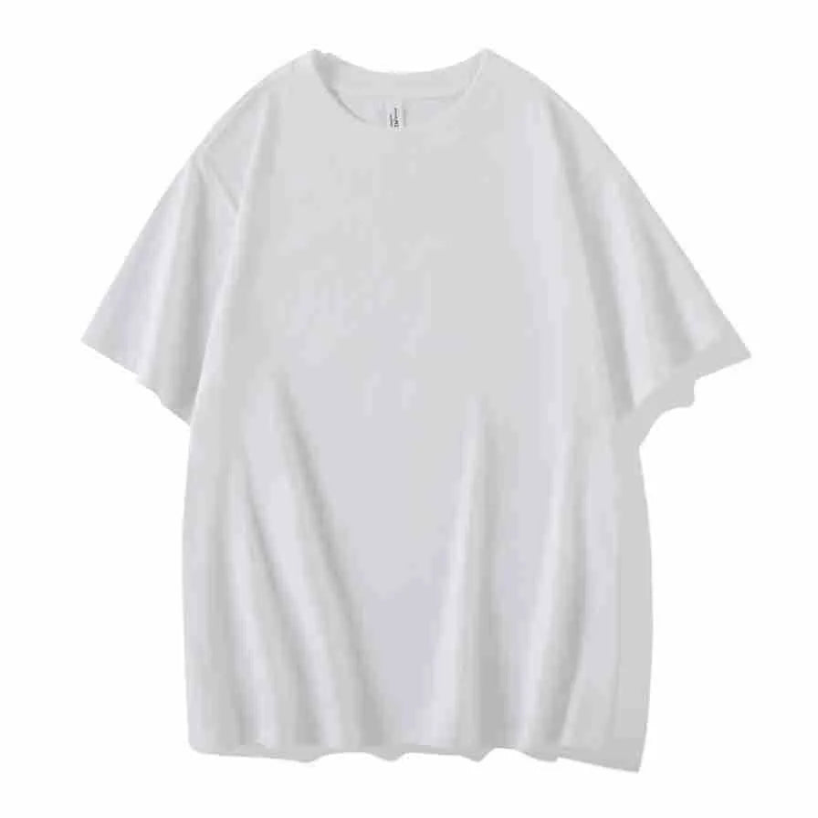 Man wearing a heavyweight dark grey drop shoulder T-shirt with layered shoulder detail.