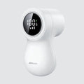 White electric fabric lint remover with LED display and USB charging port