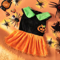 Halloween pumpkin skirt and sweater pet costumes in crystal velvet for small dogs and cats