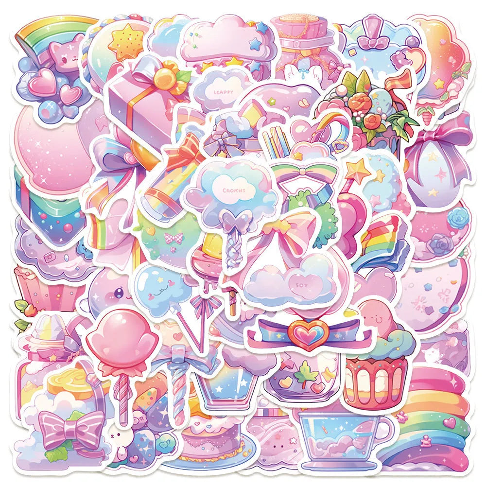 Cute fresh candy small object decorative waterproof stickers measuring 4-7cm