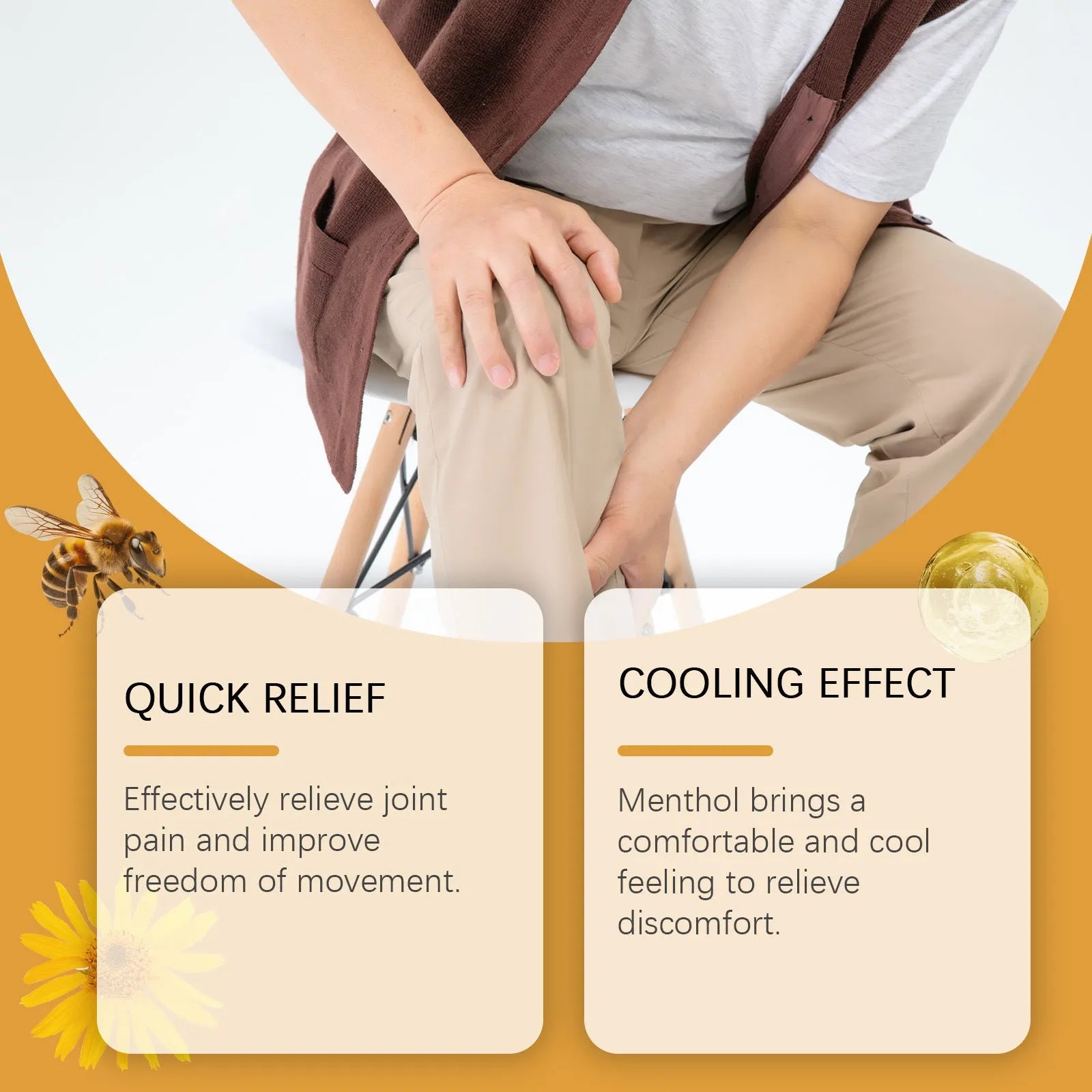 20ml bottle of nourishing body care spray with menthol and bee venom
