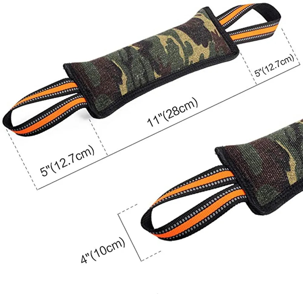 55cm long reflective yellow edge jute dog bite stick training toy