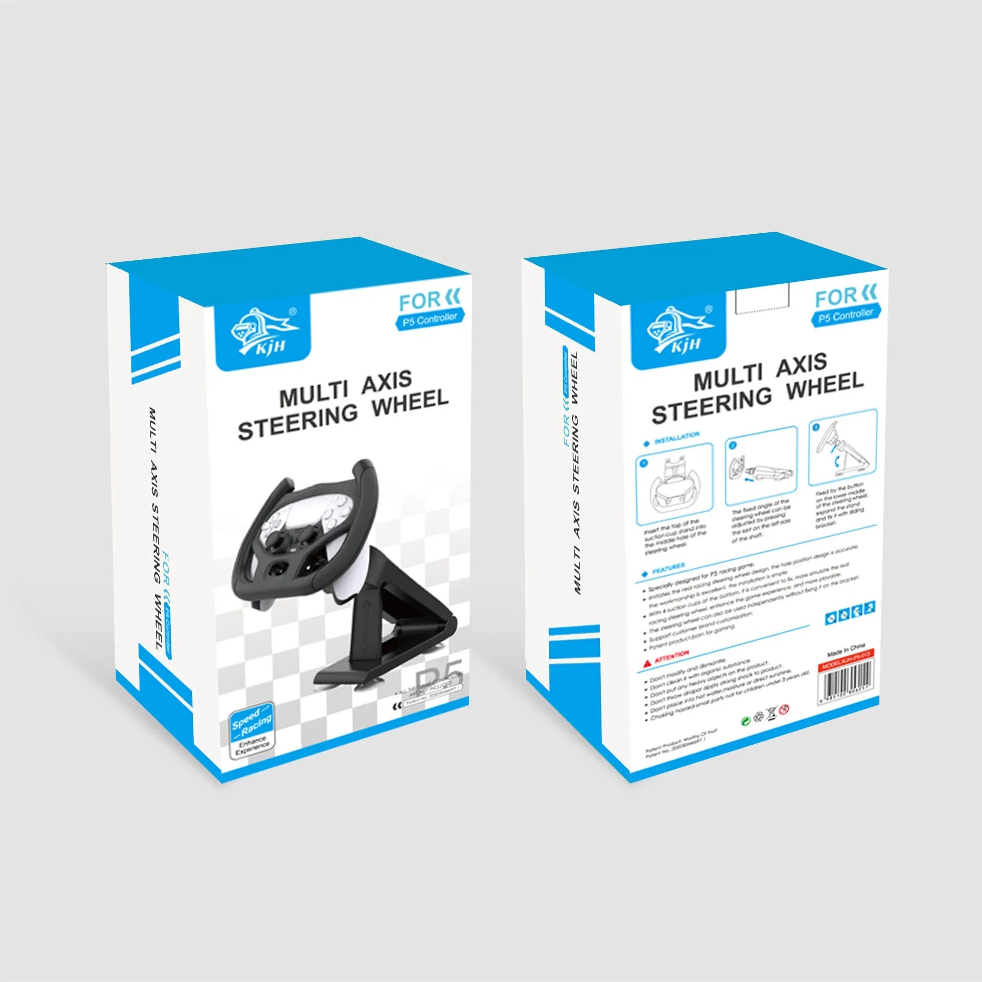 Black ABS plastic steering wheel bracket with suction cup for mobile game controllers