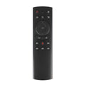 G20 FlyMouse 2.4G wireless air remote control with black ABS plastic body and silicone buttons.