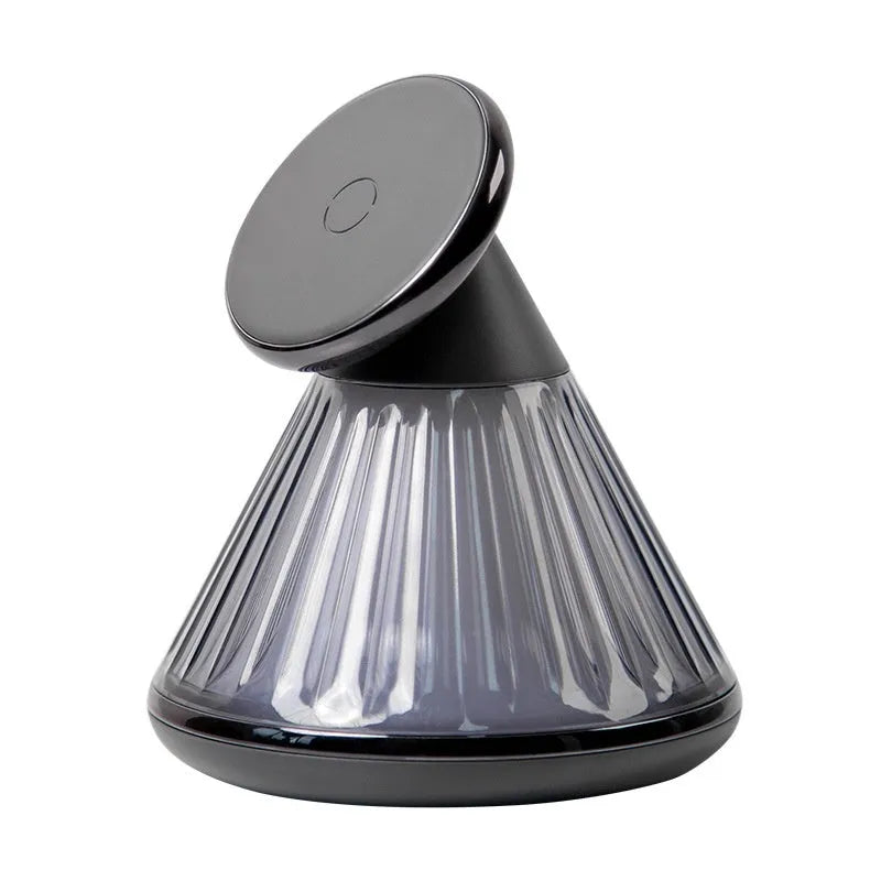 Champagne gold night table lamp with magnetic base and integrated 15W wireless charging pad