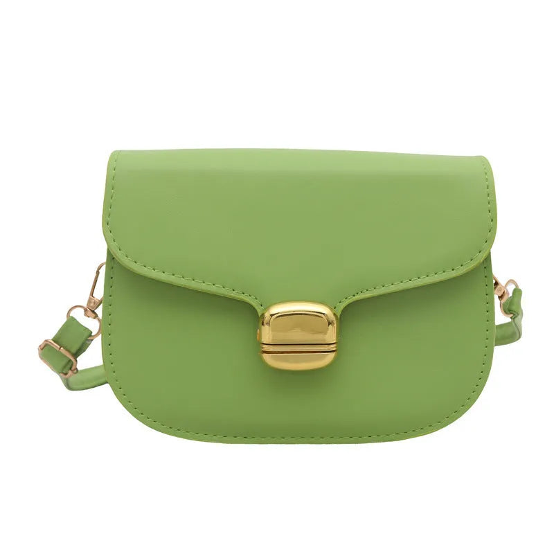 Simple PU handbag in khaki colour showing internal phone compartment and change pocket
