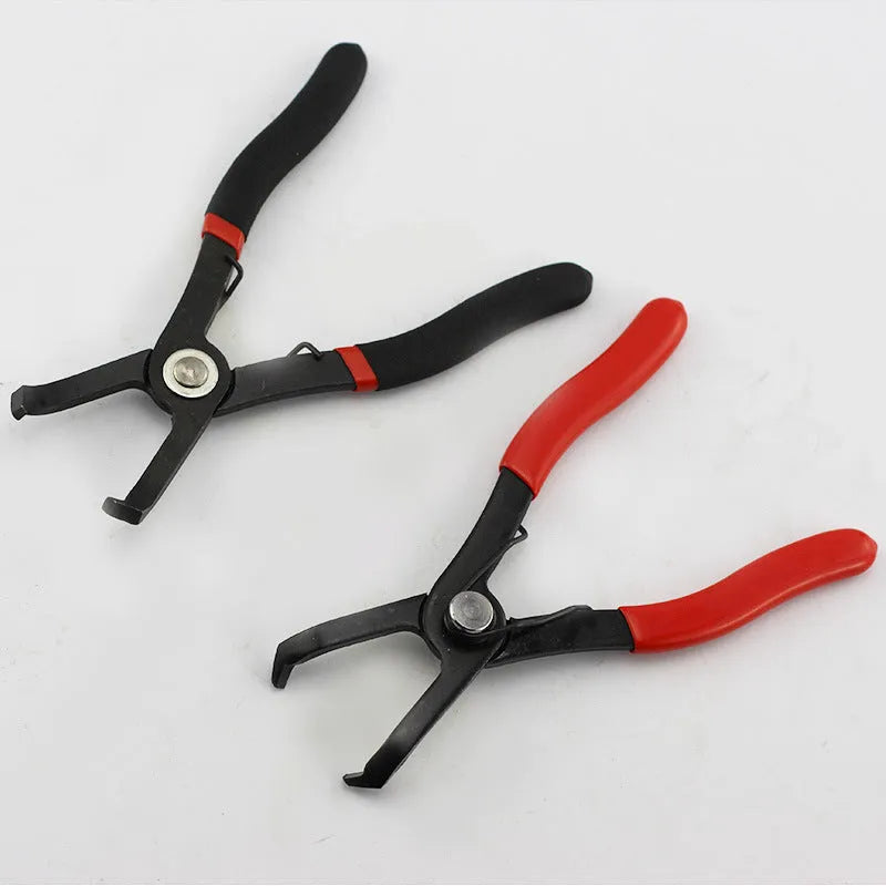 Red interior round nail removal pliers with 26mm opening for door panel and wire buckle extraction