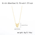 Stainless steel love heart bowknot charm choker necklace for women, adjustable 41–50cm perimeter, waterproof finish