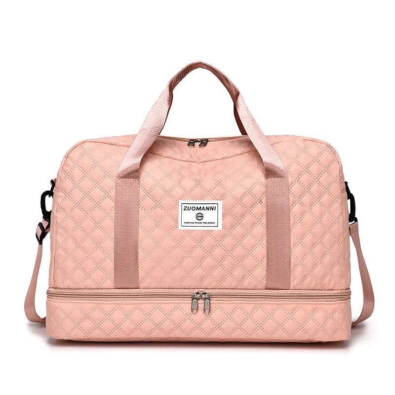 Large Oxford cloth travel holdall in a solid colour, shown with a capacity of 36-55 litres for buggies and luggage.