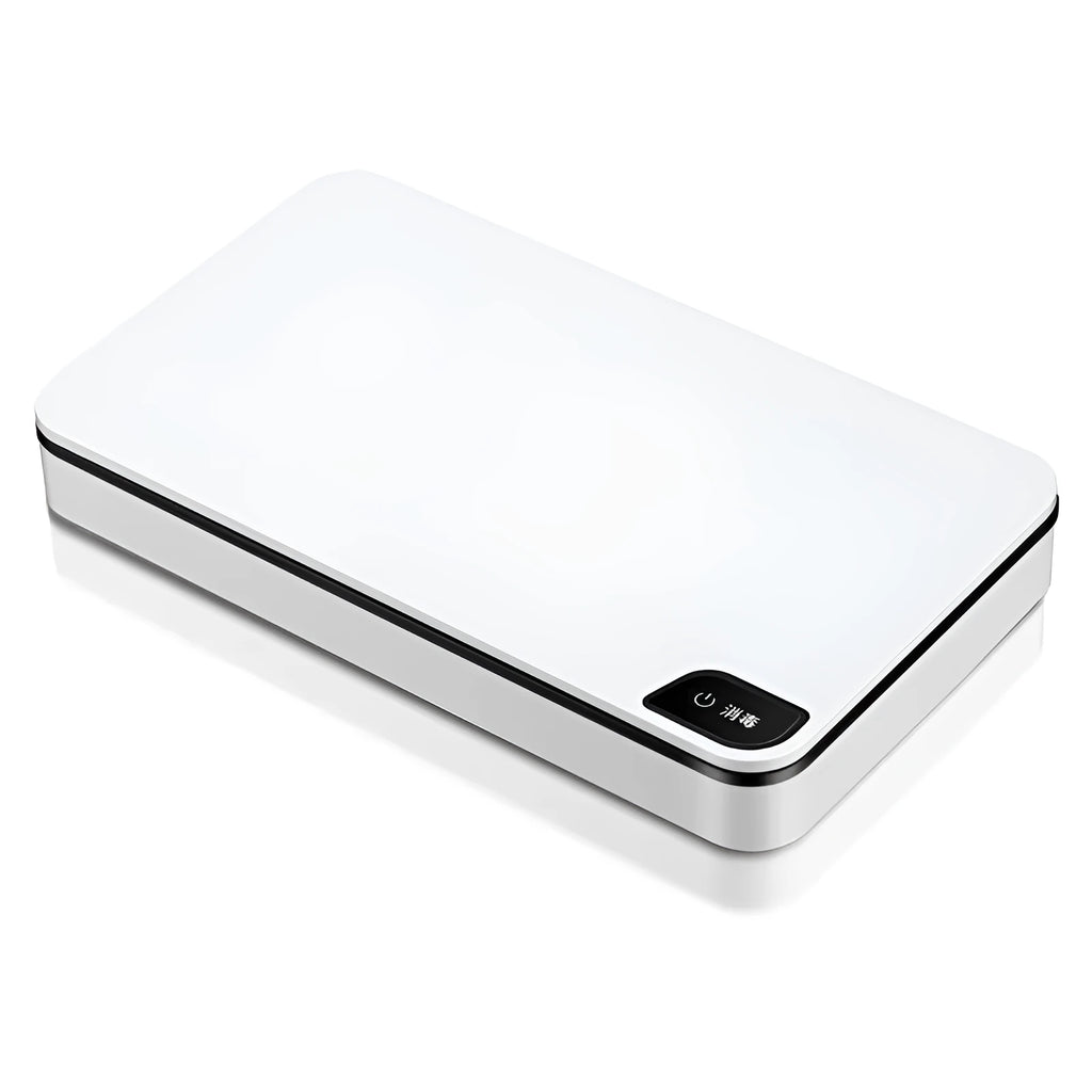 White multifunctional wireless phone charger with ultraviolet sterilisation function and remote control