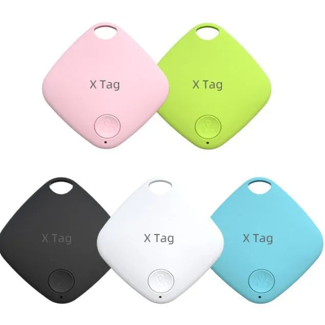 Diamond Global Bluetooth anti-lost alarm locator in five colours attached to a key ring.