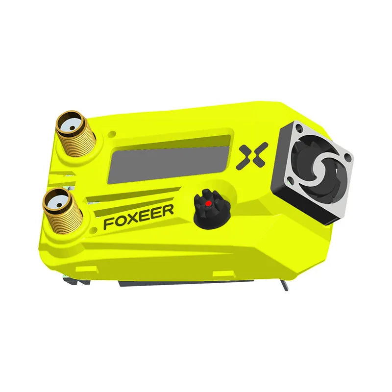 Black Wildfire FPV dual receiver goggles showing lightweight design and battery compartment.