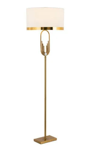 Modern vertical reading floor lamp with fabric shade, iron body, 42cm diameter, 165cm height