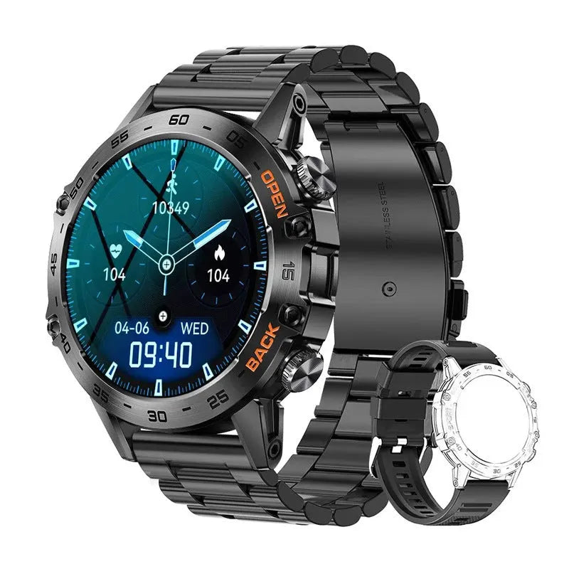 Bluetooth calling smart watch with touch screen and multiple colour options for outdoor use