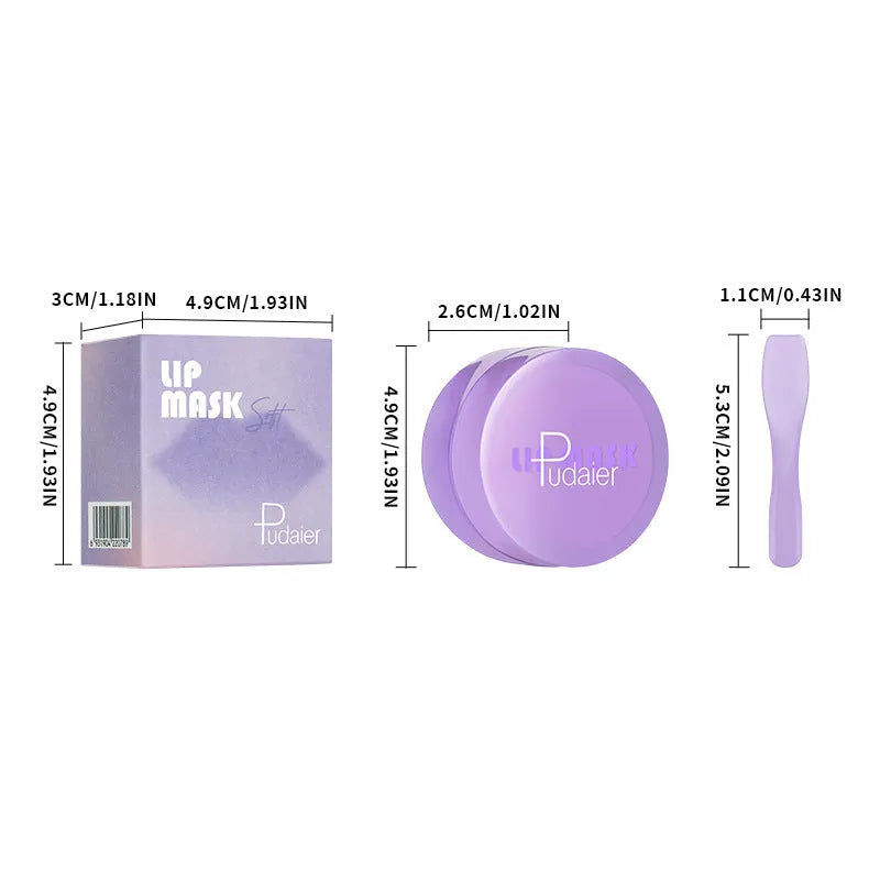 Exfoliating lip balm with scraper tool for moisturising and gentle lip care