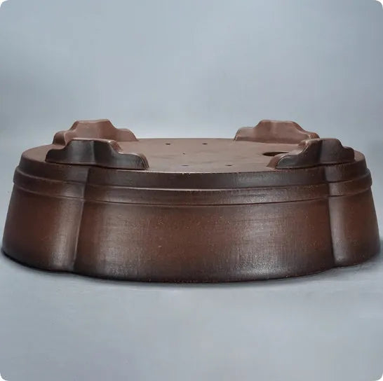 Classical style rectangular purple clay bonsai flower pot 50x39x16cm for plant display