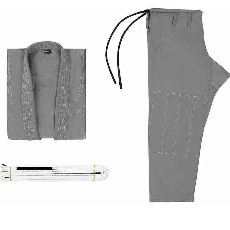 Brazilian Jiu-jitsu training clothing set in cotton blend fabric showing available colour options