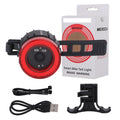 Black Intelligent Induction Brake Taillight for bicycles with seat tube bracket.