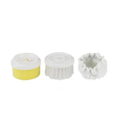 White Magic Brush electric cleaning brush with three interchangeable brush heads for household cleaning