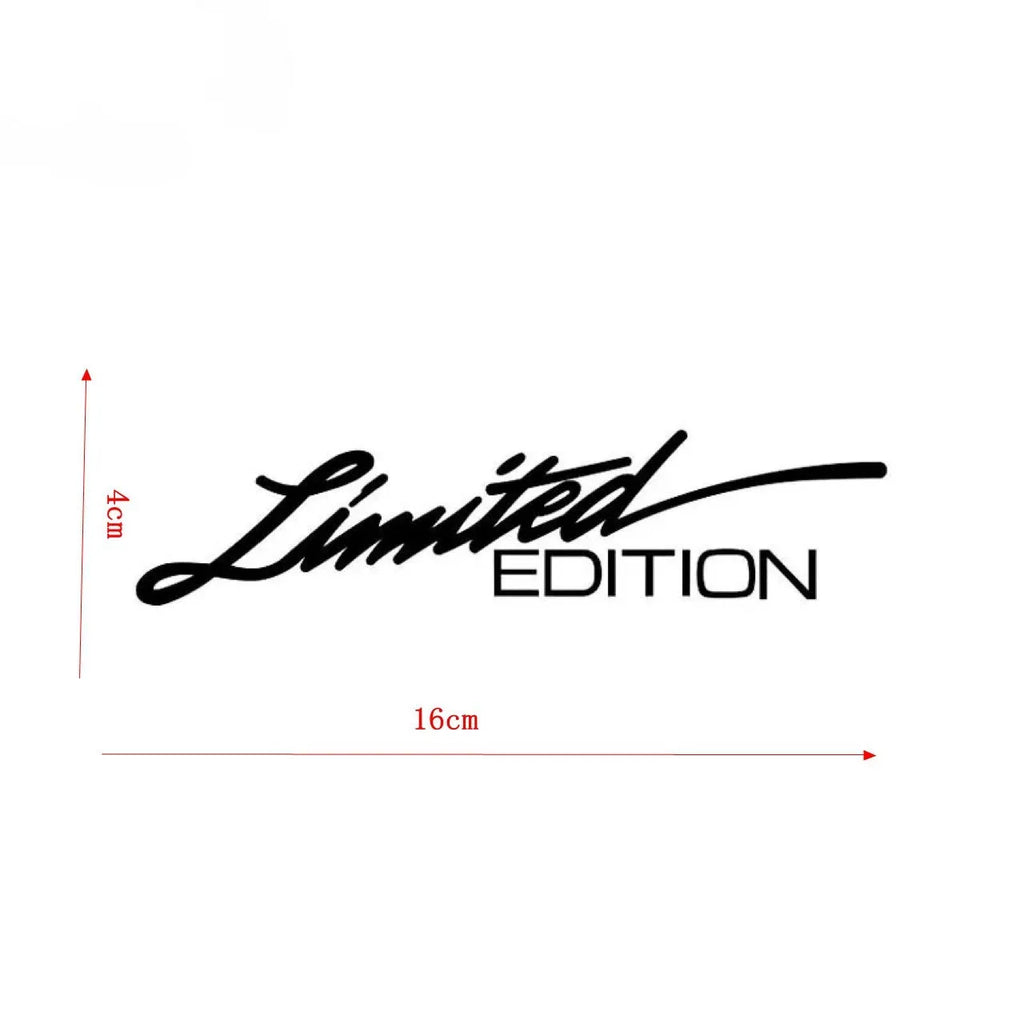 Black text laser reflective car sticker on vehicle surface