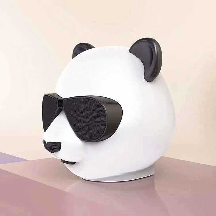 Portable mini Bluetooth speaker with classic style design showing wireless connectivity and USB charging port