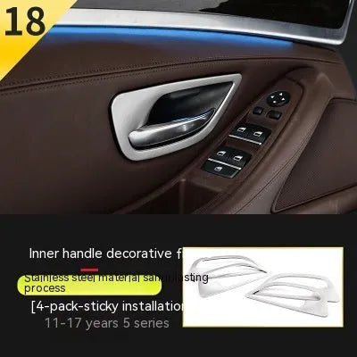 BMW 5 Series interior door handle decorative strips in ABS stainless steel, set of four pieces