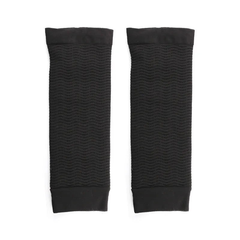 Women's shaping arm sleeves in nylon blend, black and skin colour options, free size