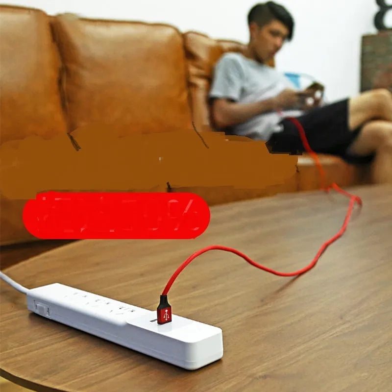 2 metre USB mobile phone charging cable with Apple Lightning and Android Type-C compatibility