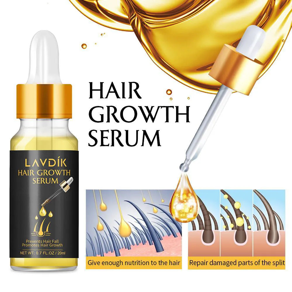 20ml bottle of damaged hair repair hair growth essence oil with pipette dispenser
